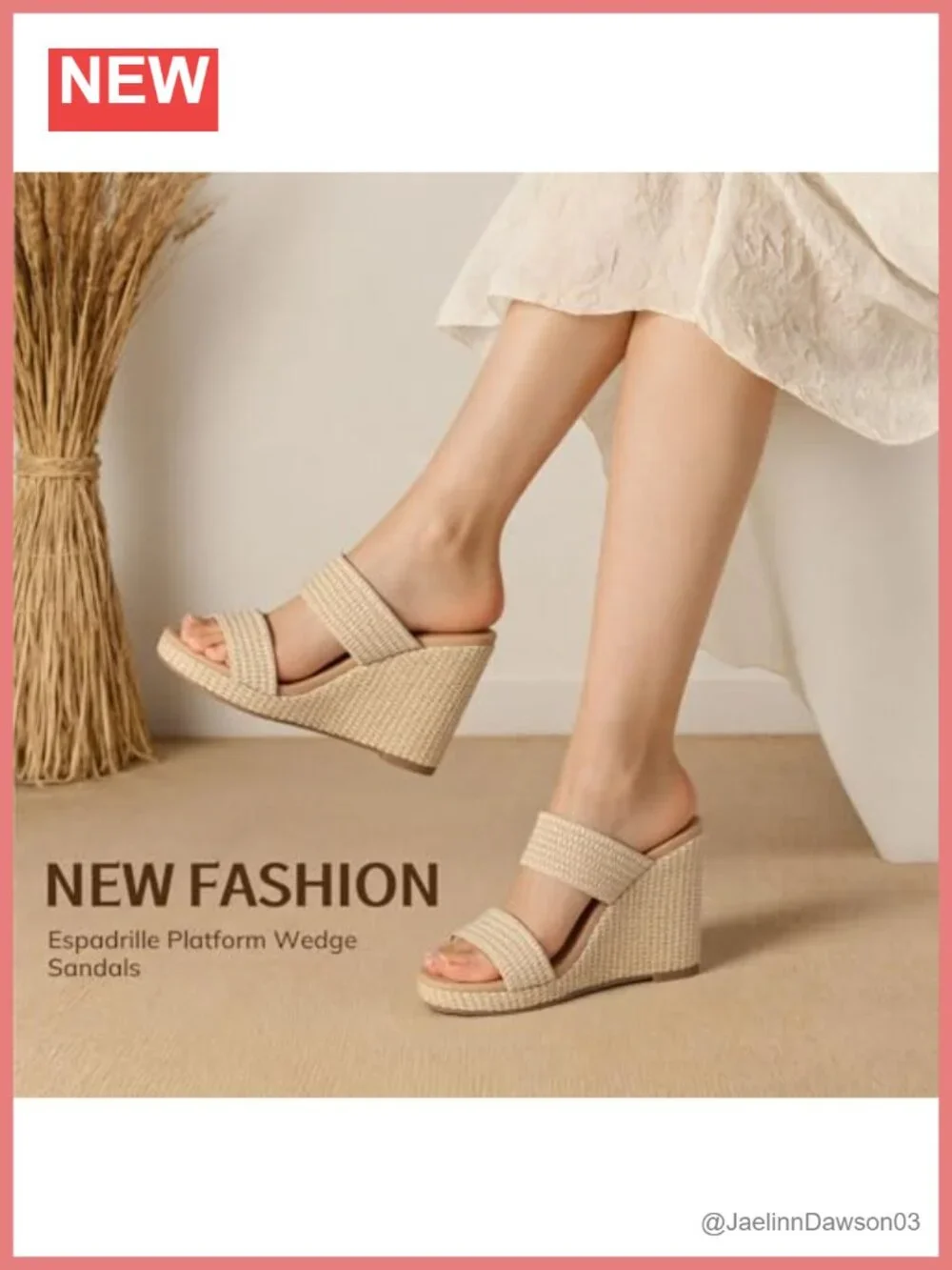 Women's Wedge Sandals - Open Toe Espadrilles with 3.62